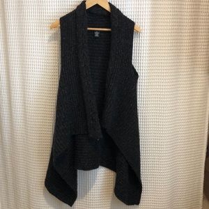 BCBGMAXAZRIA Dark Gray/ Black Sweater Vest/ Duster